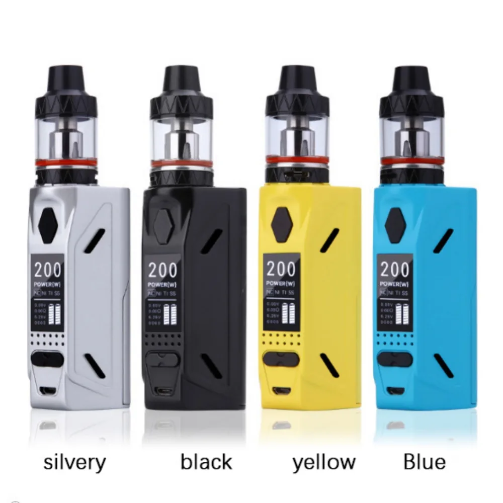 

200W High Power Fashion Mini Met Kit Vaporizer Top Filling Magnetic Back Vape Atomizer Battery Box Mod Electronic Cigarette Kit