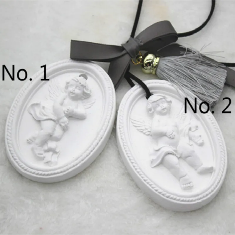 Angel Oval Soap silicone mould aromatherapy gypsum tablet Clay Hanging Pendant Mold DIY Soap Making Silion Molds