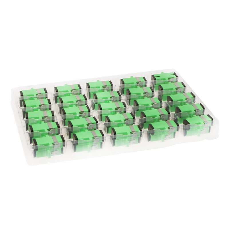 

200PCS SC/APC Fiber Optical Coupler Flange Single mode Adapter Quick Connector #Aug.26
