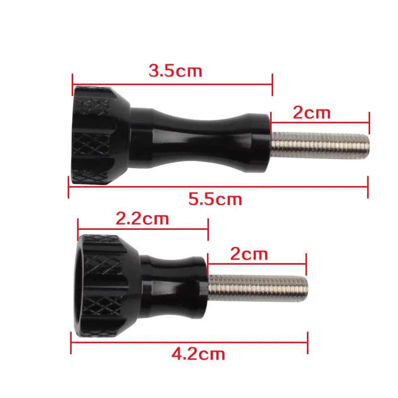 Алюминиевый винт CNC аксессуары ручка для большого пальца нержавеющий болт гайка одиночные короткие Винты Набор 3 шт. для Gopro Hero 7/6/5/4/3/3+/2 Xiaomi Yi