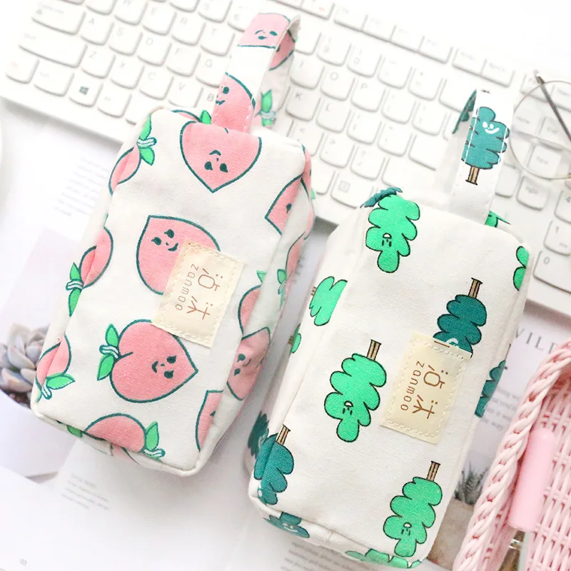 

Kawaii fruit Pencil Case for girls Cute large capacity pen bag box stationery pouch kids gift school Supplies Zakka