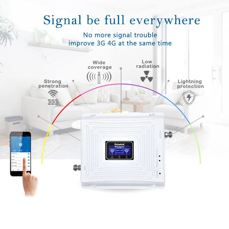 lintratek усилитель 3g 4g репитер 1800 2100 сотовой связи бустер ретранслятор спец сигнал