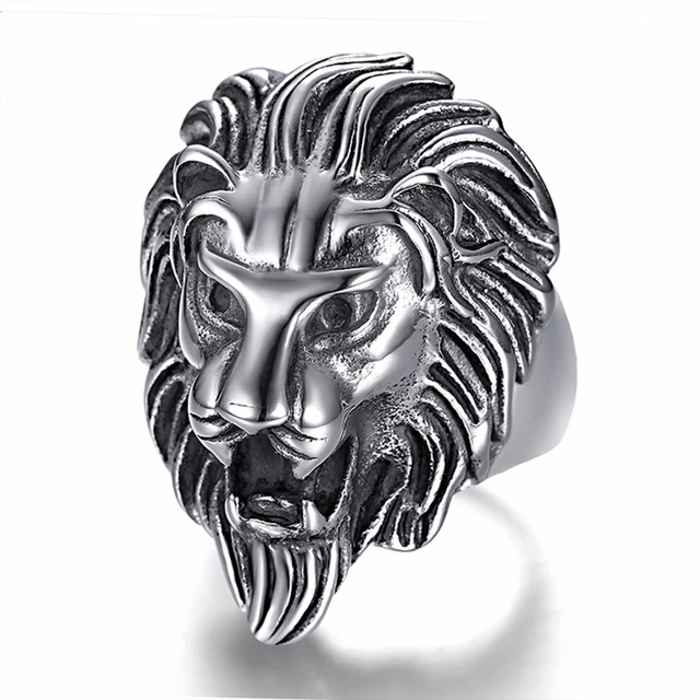 Buy Sullery Lion Head Ring Best Quality Stainless Steel Silver Gold Ring  Online at Low Prices in India - Paytmmall.com