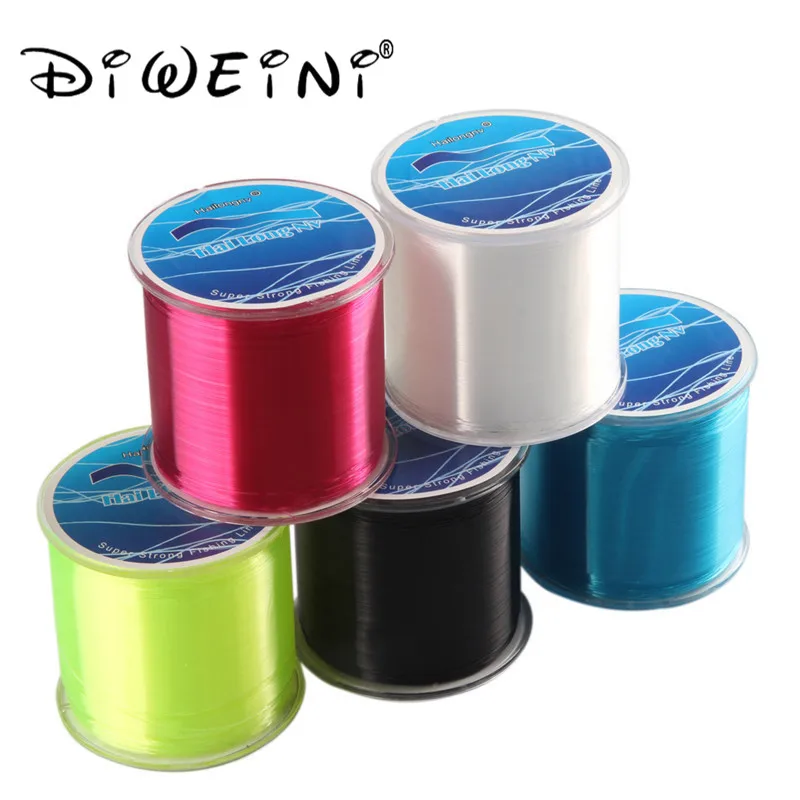 

High Strength yellow,blue,red,black,white Nylon Fishing Line 500M #0.4~8 Fishing Line Fishing Accessories