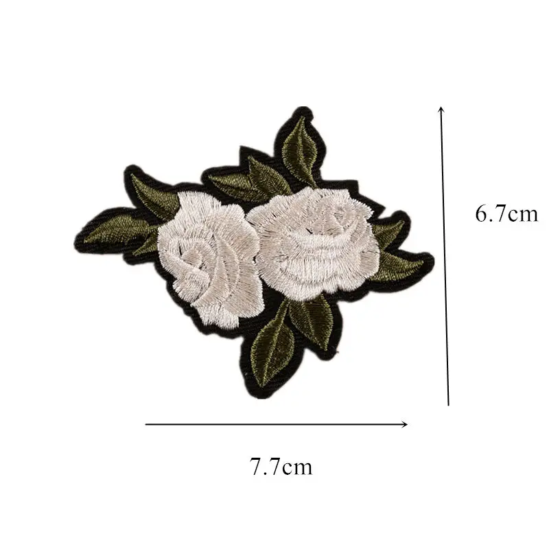 11 шт. смешанные цветы розы вышитые патчи термоклейкий значок для заклепки для джинсов шляпа аппликации DIY стикер украшения