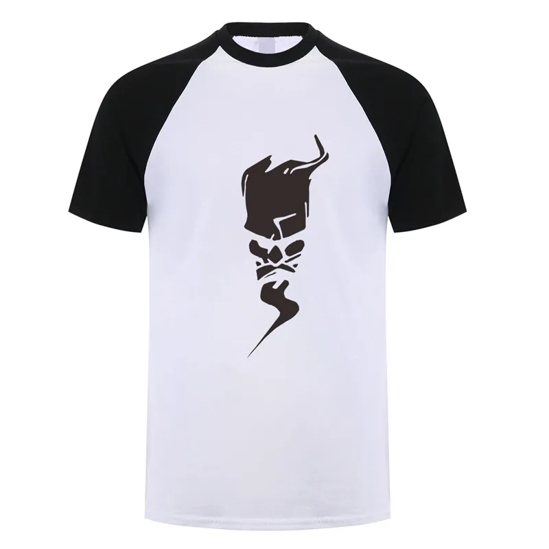 Волшебник Thunderdome футболка футболки мужские новые летние модные с коротким рукавом Хлопок o-образным вырезом Футболка DS-030 - Цвет: White Black Sleeve