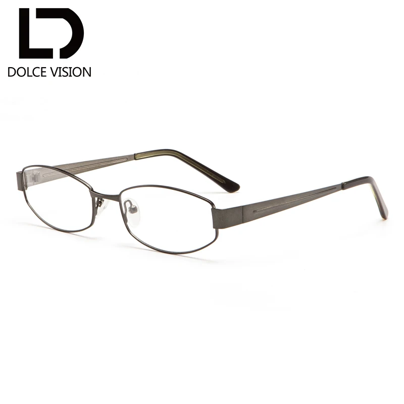 

DOLCE VISION Oval Metal Prescription Glasses Women Degree Classic Design Spectacles Glass Women Progressive Corrective Glasses