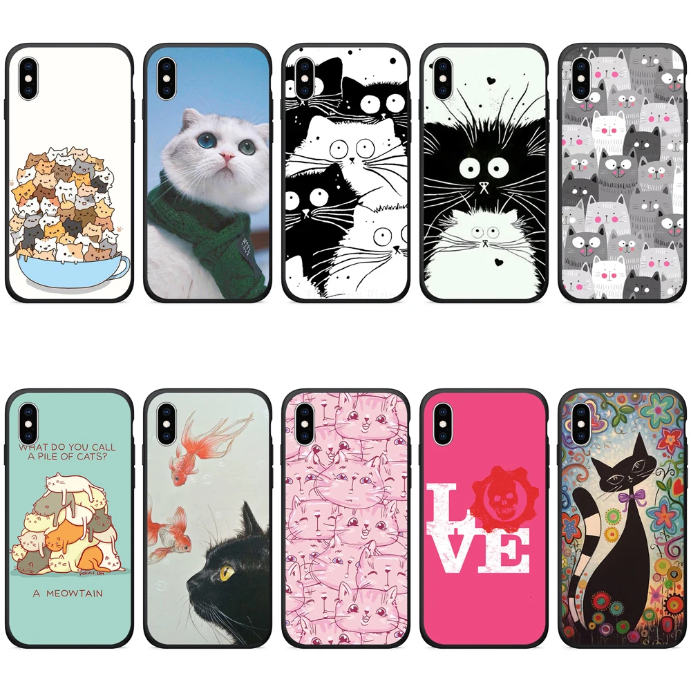 Soft Silicone TPU Printed Case for iPhone x xr xs 5 5s SE 6s 6 Plus 7 Plud XS Max Phone Cover Cases Shell |