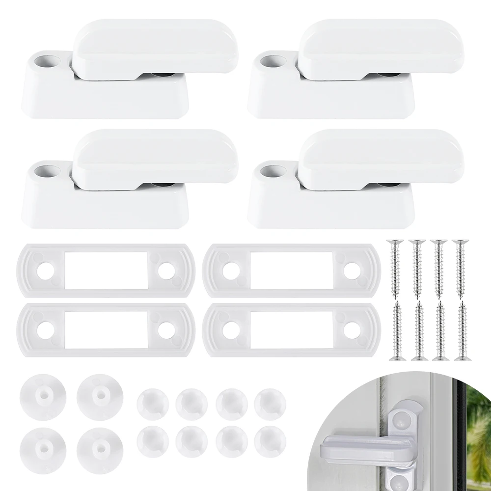 

4pcs/set Sliding Sash Stopper Cabinet Locks Straps Doors Security Anti-theft lock Window Door Baby Kids Child Safety Doors Lock