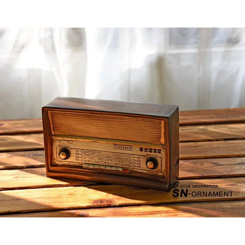 Античная имитация радиомодели из смолы ностальгия FM украшения Крафт Бар