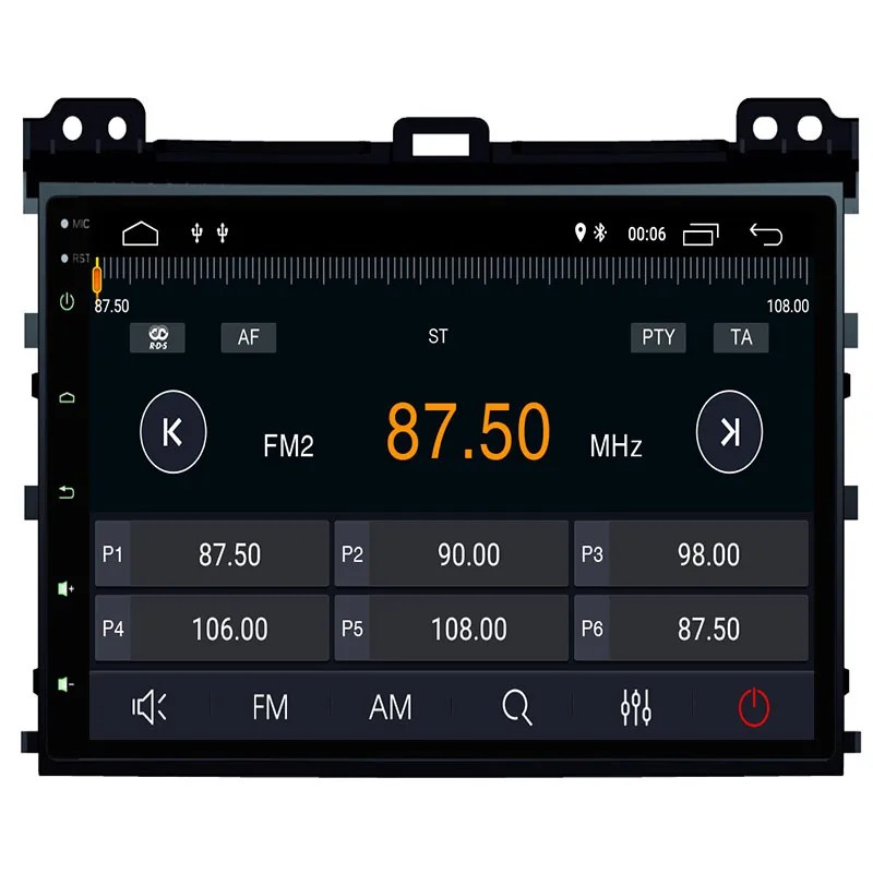 Excellent Android 8.1 8.0 Octa Core PX5/PX3 Fit Toyota Prado 120 2002 2003 2004 2005 2006 2007 08 2009 Car DVD Player Navigation GPS Radio 2
