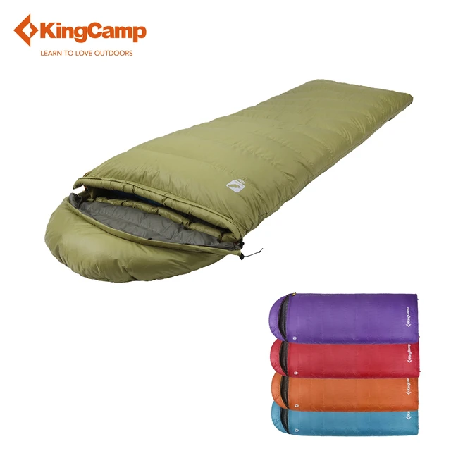 Cheap KingCamp Camping 700D Envelope Winter Down Sleeping Bag Spring & Autumn Travel Sleeping Bag with Detachable Hood for Outdoor