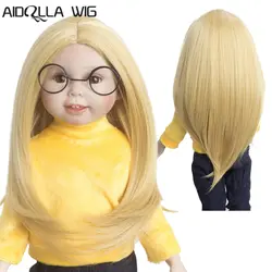 Парики для кукол OEM Avaible ручная работа средний пробор длинный прямой кукольный парик для 18 дюймов американская кукла на заказ