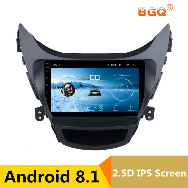

9" Android Car DVD Multimedia Player GPS For Hyundai Elantra MD Avante I35 2012-2017 audio car radio stereo navigator bluetooth