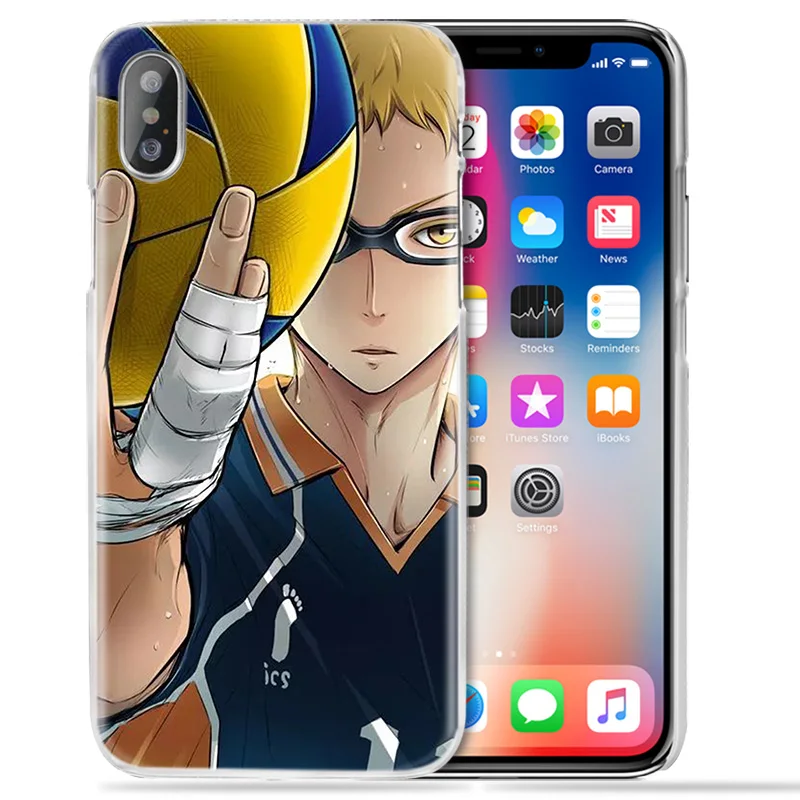 Haikyuu Хината чехол для iPhone XS Max XR X 10 7 S 8 6 6 S плюс 5S SE 5 4S 4 5C Прозрачный Жесткий ПК аниме чехол для телефона Coque