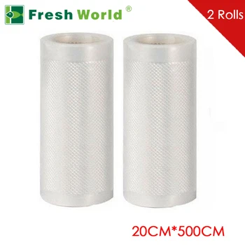 

Vacuum Plastic Bag Storage home Vacuum Sealer Food Bags 20x500CM 2Rolls Vacuum Packaging Rolls