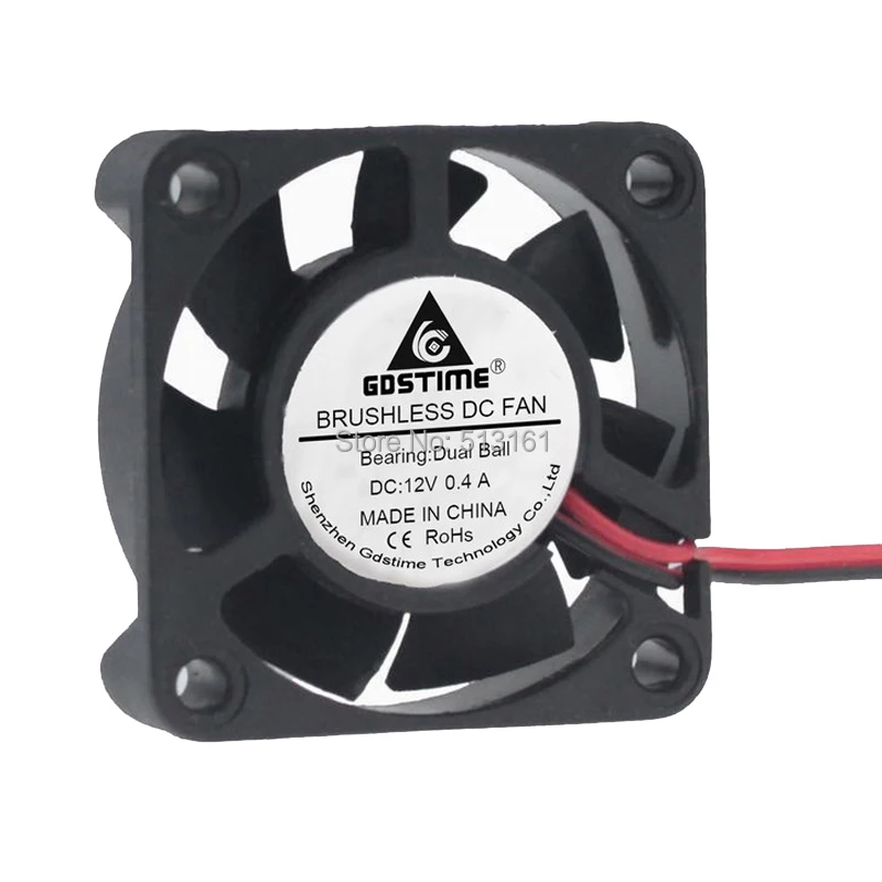 

5 Pieces/lot Ball Brushless 12 Volt 2Pin 40x40x10mm Computer Case DC Cooling Fan 40mm