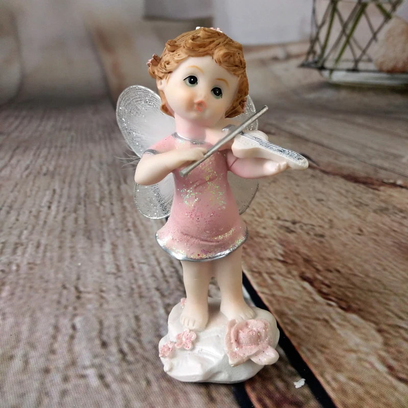 

Fairy Angel Baby Resin Figurines Statues Decoration Wedding Birthday Gifts for Baby Children Home Decor Flower Fairy Garden