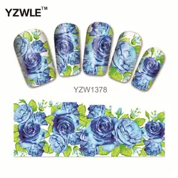 YWK 1 лист Шикарный цветок Nail Art переводные наклейки s Splendid Water переводные наклейки (YZW-1378)