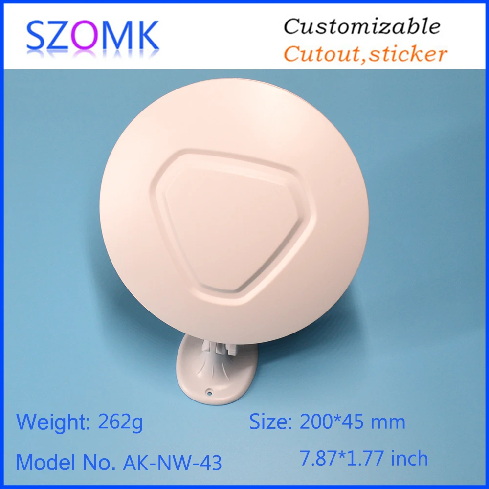 

4 pcs 200*45mm szomk plastic wifi router enclosure with fixed bracket plastic smart home controller housing for pcb design