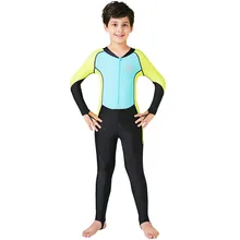 SAGACE Небесно-Голубой прекрасный лоскутный гидрокостюм для детей с длинным рукавом Рашгард всего тела УФ Защита гидрокостюм для серфинга