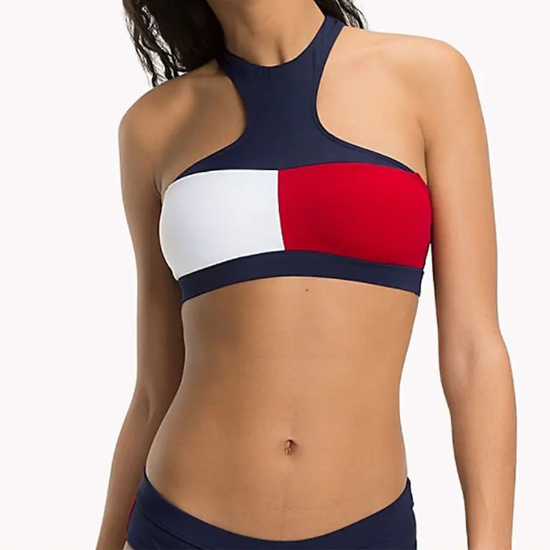 

2019 Halter Bandeau Bikini Set Push Up Lady Sexy Bathing Suit Soft Pad Swimsuit Swimwear Beach Wear Of Women Bikinis