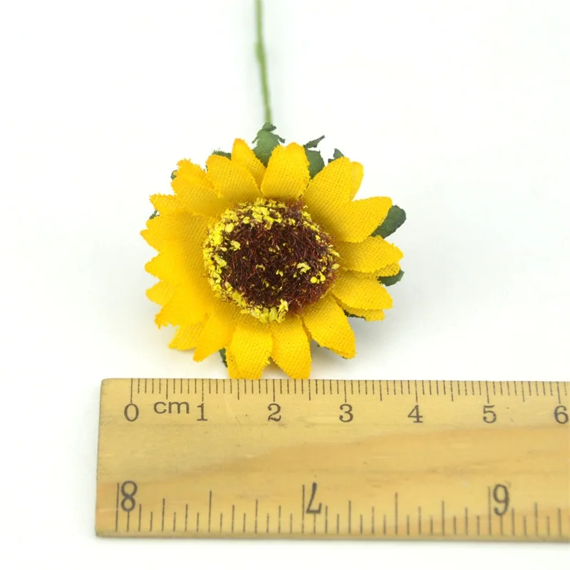 6pcs/lot 4cm Head Artificial Mini Silk Sunflower Artificial Flowers Bouquet For Garden Wedding Car Home Decoration Scrapbooking 6pcs/lot 4cm Head Artificial Mini Silk Sunflower Artificial Flowers Bouquet For Garden Wedding Car Home Decoration Scrapbooking
