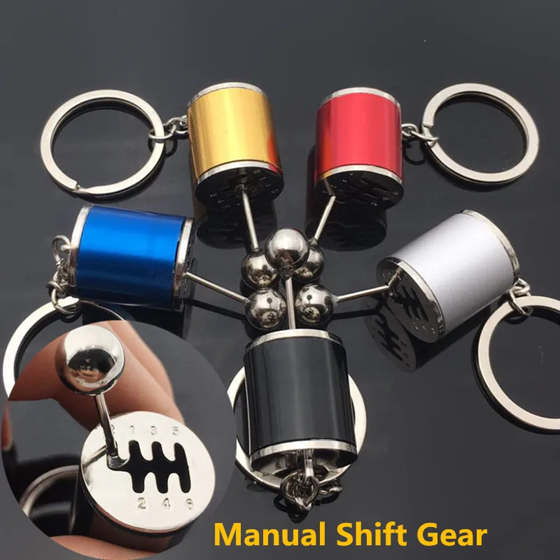 Creative Car Stalls Head Keychains Six Speed Manual Shift Gear Key
