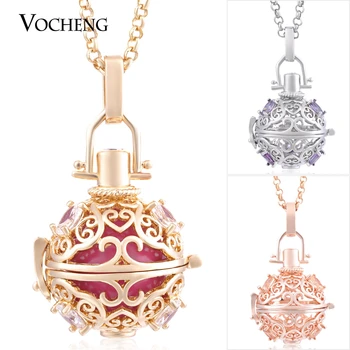 

Vocheng Chime Harmony Pendant 3 Colors Inlaid CZ Stone Stainless Steel Chain Interchangeable Lockets VA-221