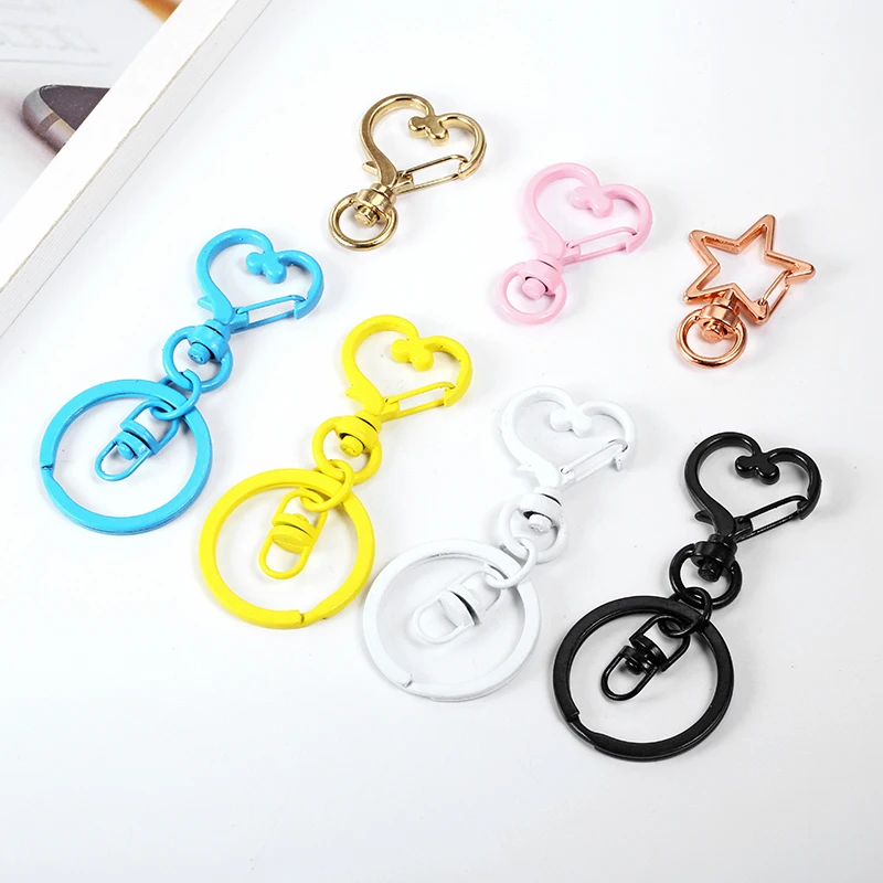

TaiHua high quality multi-color keychain paint key-ring a pack of 50 key finder love ring