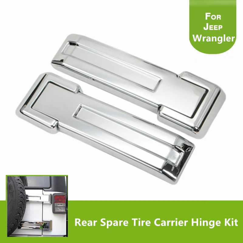 1Set Chrome Trim ABS Rear Spare Tire Carrier Hinge Kit for Jeep