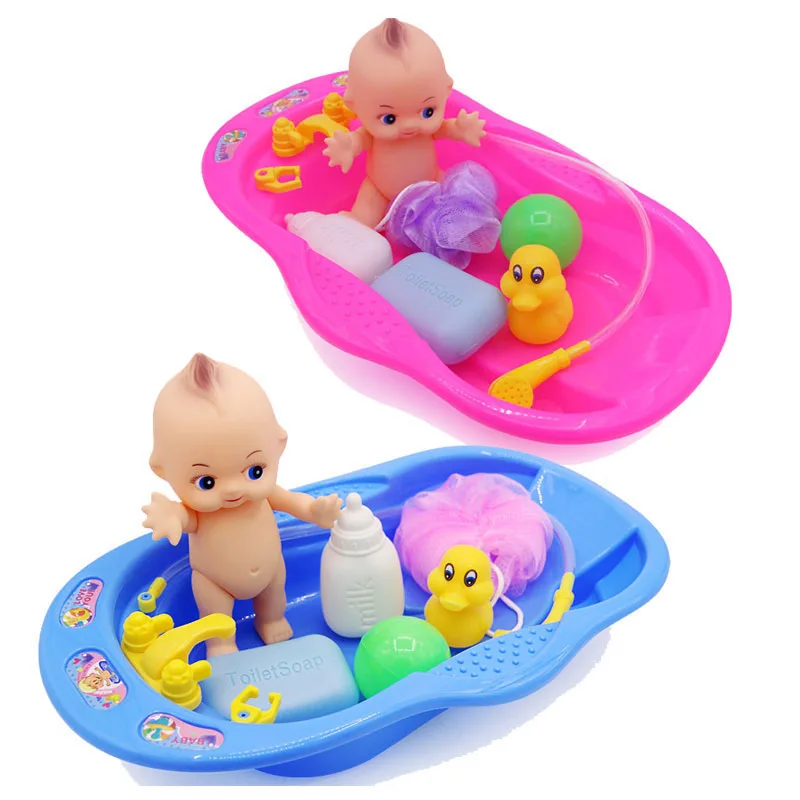 Baby Bath Toys Pretend Play Bath Tub Water Toys Animal Doll Beach Water