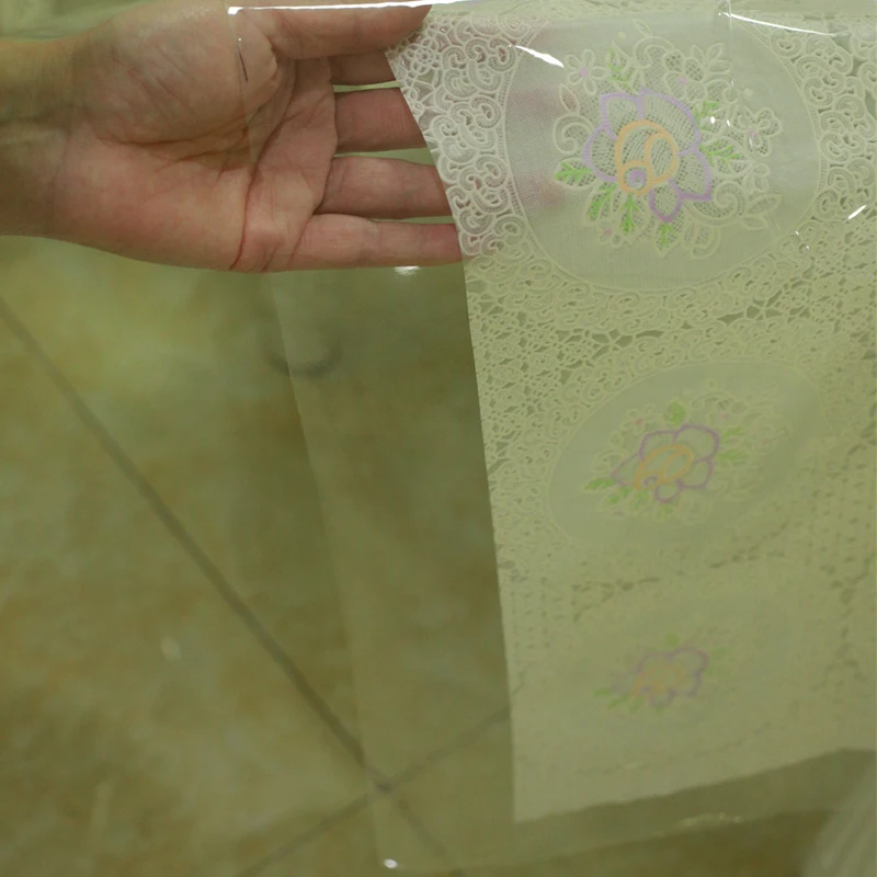 Ультра-тонкая провисающая ПВХ скатерть Прозрачная пластиковая мягкая стеклянная скатерть ПВХ кофейные коврики водонепроницаемые и без масла