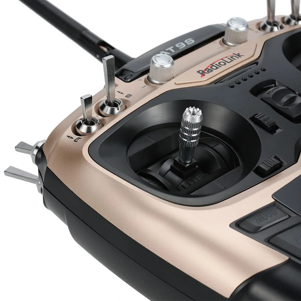 RadioLink AT9S 2.4GHz10CH Remote Control System RC Transmitter Mode 2 & R9DS 10CH Receiver for RC Drone Helicopter Multicopter (17)