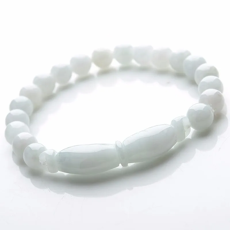 

Wholesale 100% Natural / Jadeite Beads Elastic line Bracelet 1PCS
