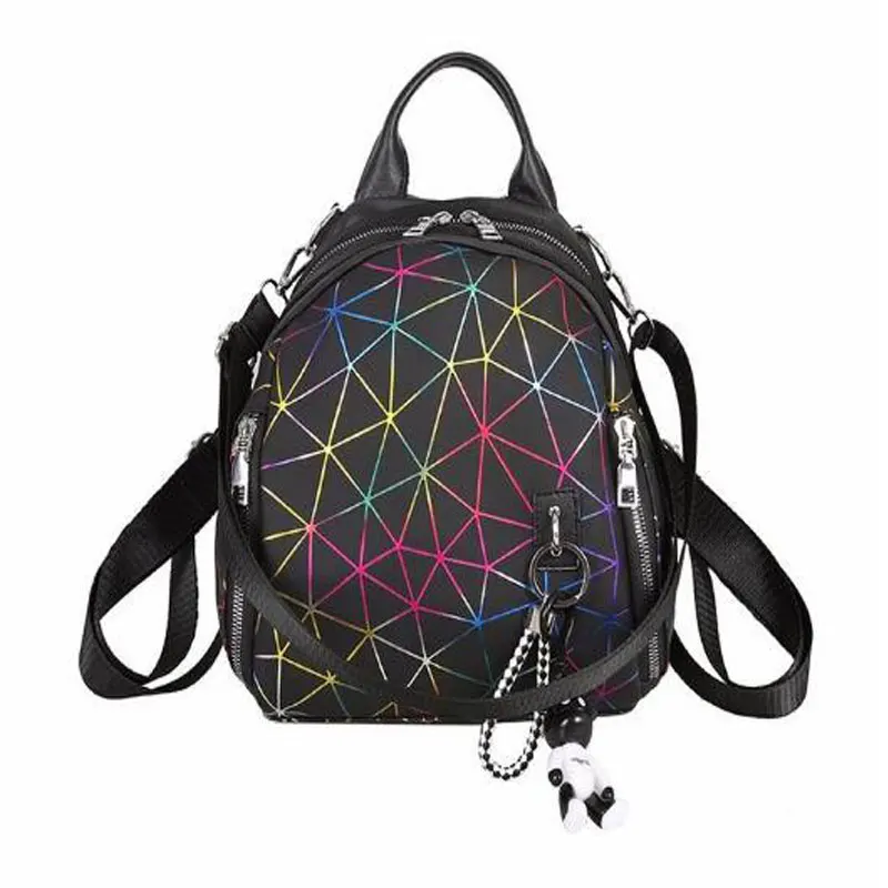 

Fashion Women Backpack Multi-Function Large Capacity Geometric Casual Waterproof Solid Color Female Ladies Shoulder Bag 6580