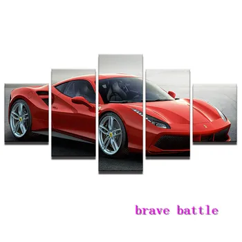 

Ferrari 488 GTB Canvas Painting Living Room Home Decor Modern Mural Art Oil Painting#02