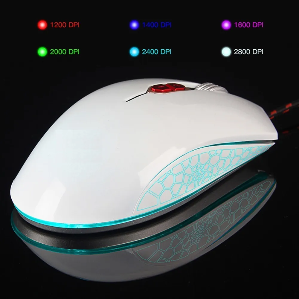 CHYI Проводная RGB игровая мышь из алюминиевого сплава 4000 dpi регулируемое