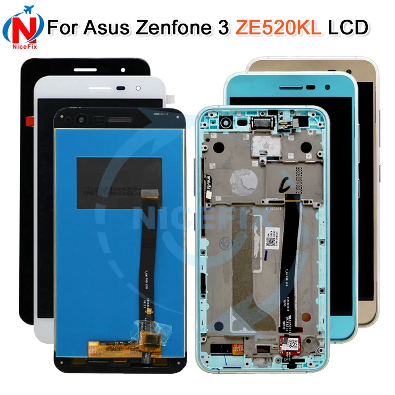 ЖК-дисплей 5 2 дюйма для ASUS Zenfone 3 ZE520KL сенсорный экран с рамкой LCD Z017D Z017DA Z017DB |