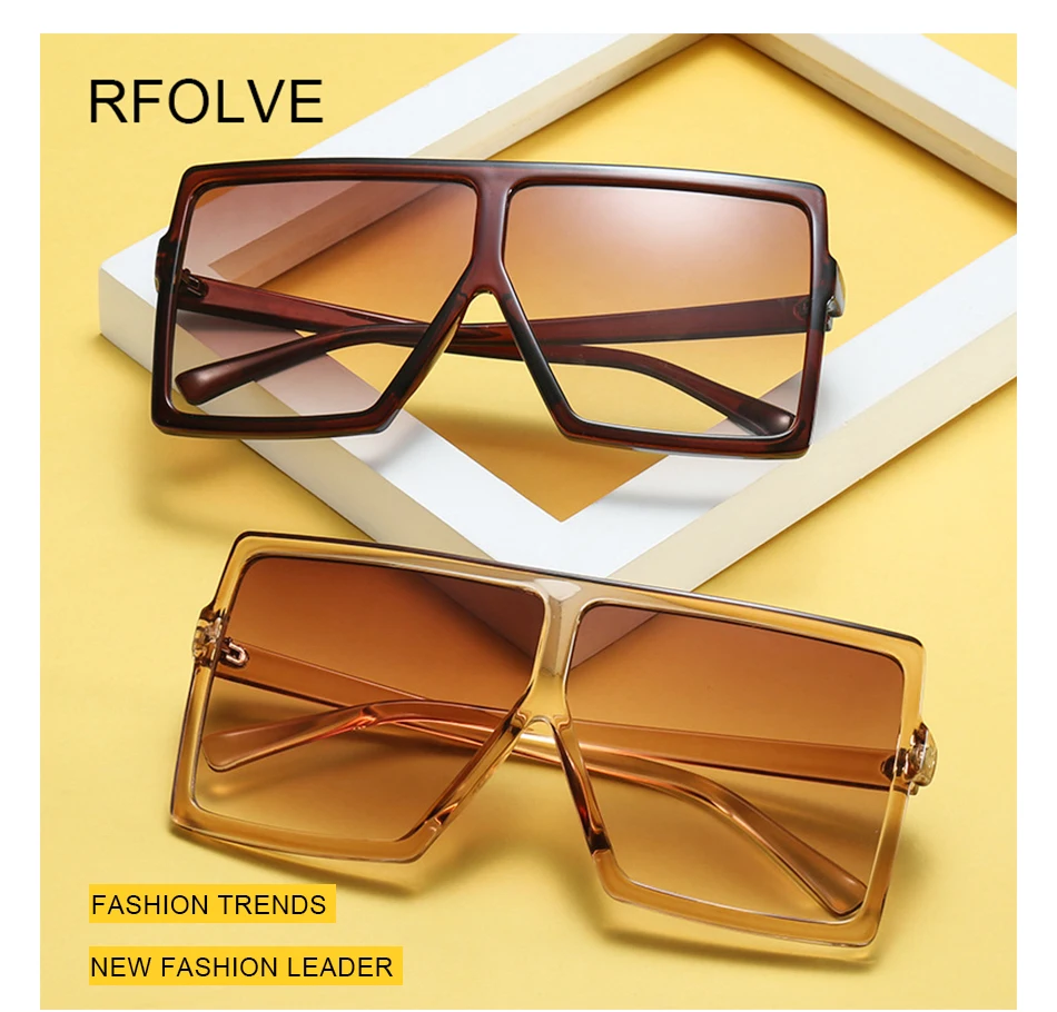Rfolve модный очки солнцезащитные женские классическая площадь Солнцезащитный очки UV400 солнцезащитные очки женские R8233