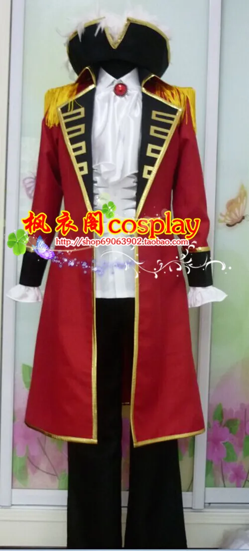 

England Britain the United Kingdom Pirate Axis Powers Hetalia Arthur Kirkland cosplay costume with hat 11