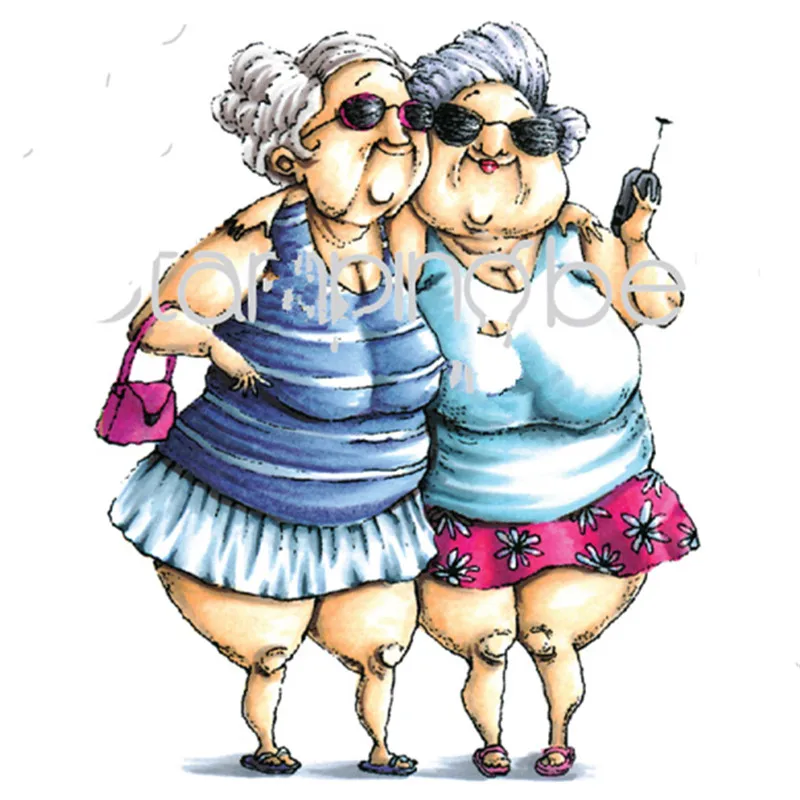 

Cartoon Old woman pattern Transparent Clear Stamp DIY Silicone Seals Scrapbooking Card Making Photo Album Decoration