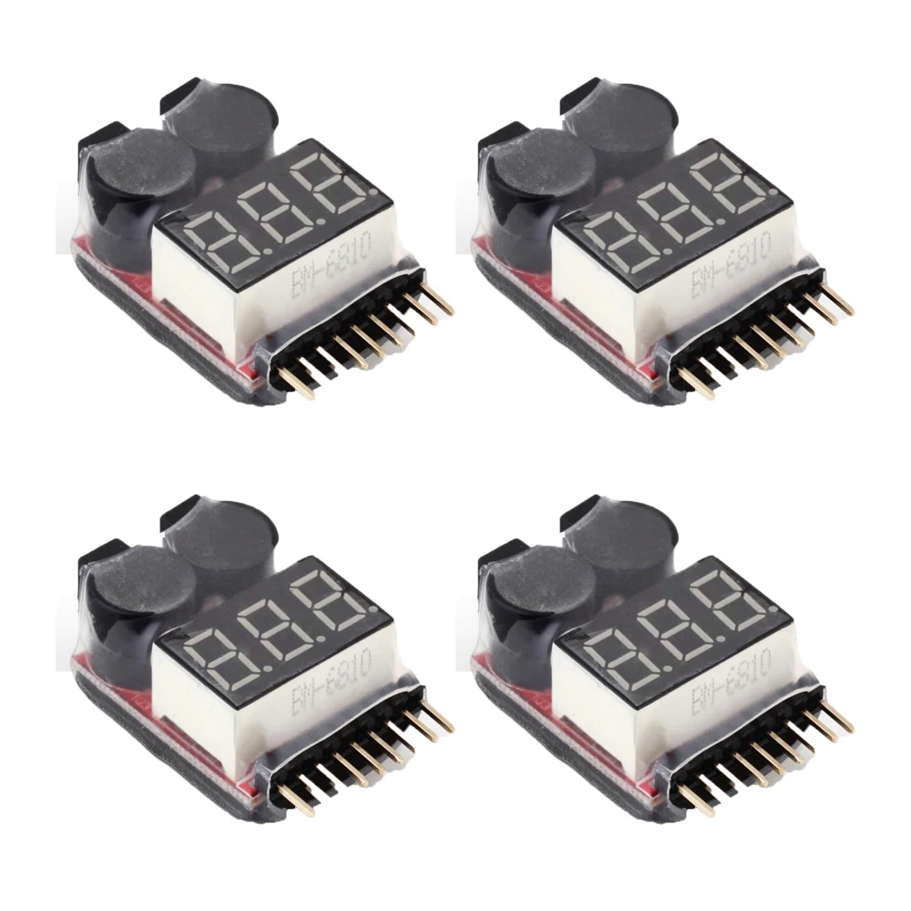 Тестер напряжения на батарейках 2 в 1 8S Lipo/li ion/Fe 4 шт. тестер низкого сигнализация