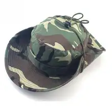 Унисекс ковш Boonie Hat с строка камуфляж непальских Кепки рыбак шляпа военные камуфляж джунгли Hat