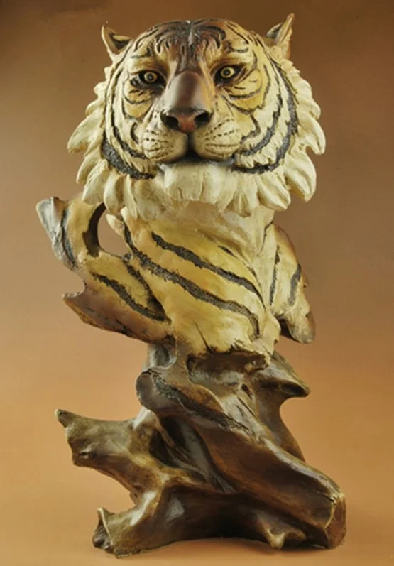 Aliexpress.com : Buy Chinese Tiger Head Bust Statue Resin Animal Feng