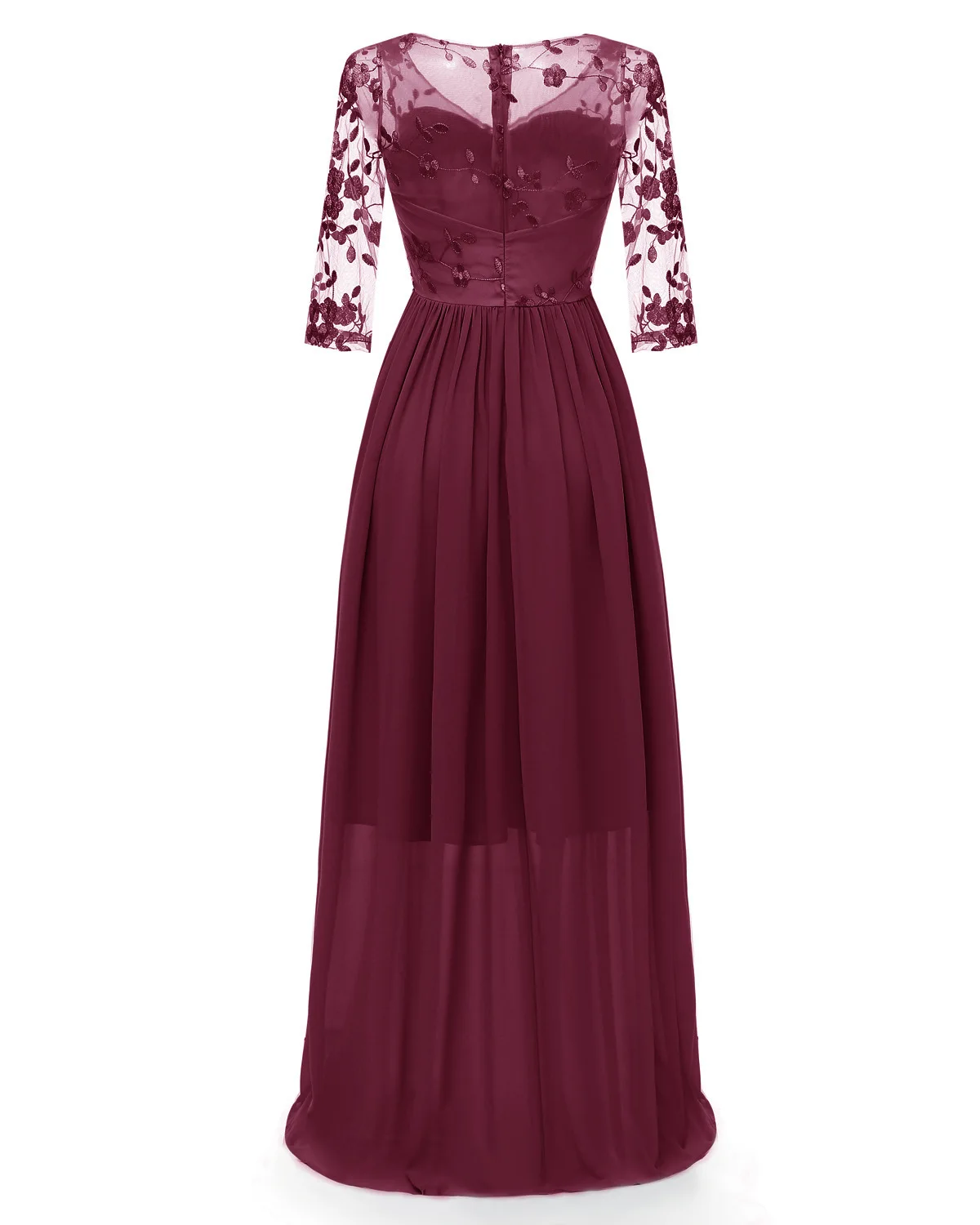 MUXU кружевное лоскутное шифоновое платье с вышивкой vestidos сексуальная женская одежда kleider модная одежда платья платье sukienka femme - Цвет: wine red