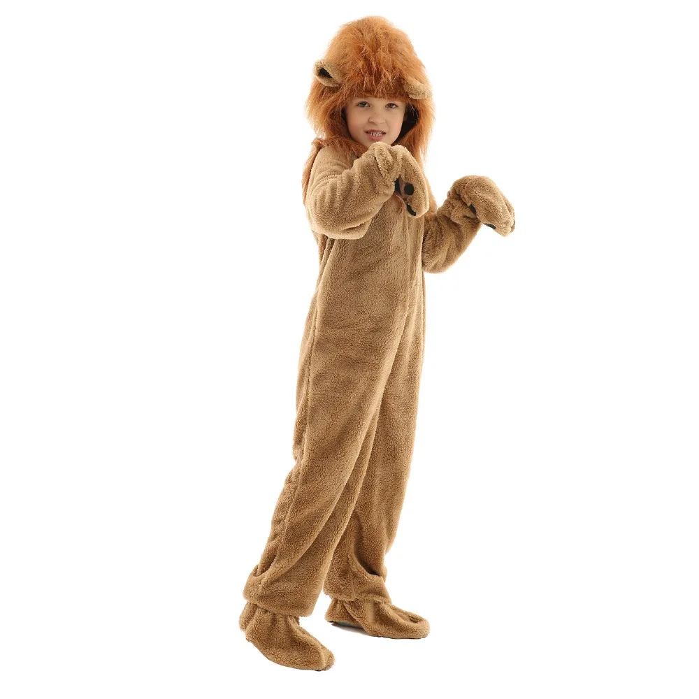 Kids Lion Costume Cosplay Jumpsuit Pajamas - Animal Cosplay Suit for Boys, Halloween, Children's Day Gift image 4