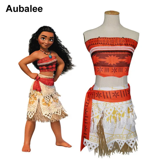kids beach summer moana costume dress girls adventure outfit moana princess dress children party halloween cosplay