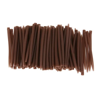 

20/50/100pcs/ lot 53mm Anti Sleeves Terminal Carp Fishing Anti Sleeves Connect With Fishing Hook Brown Fish Tool Accessories