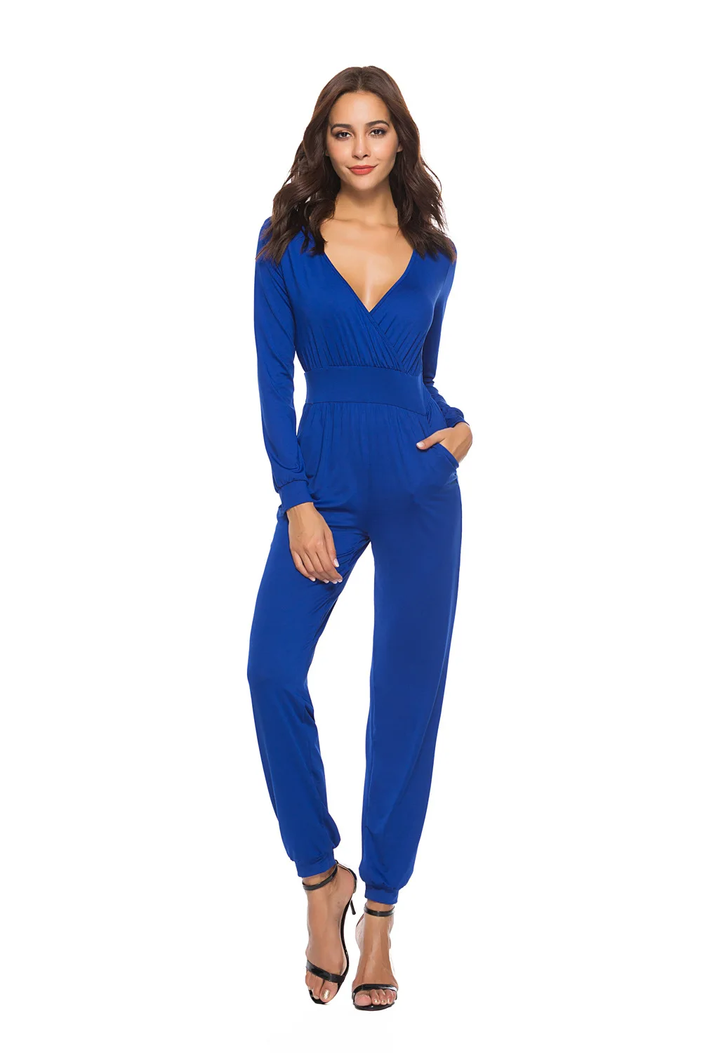 

2019 autumn new multicolor jumpsuit European and American women's trousers